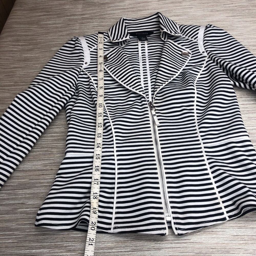 White House Black Market Stripe Moto Jacket - Picture 8 of 16